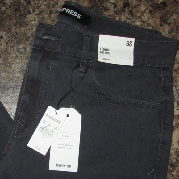 Women's Express Mid-rise Stretch Leggings Size 6 S NWT-Retail $70 - Picture 2 of 9